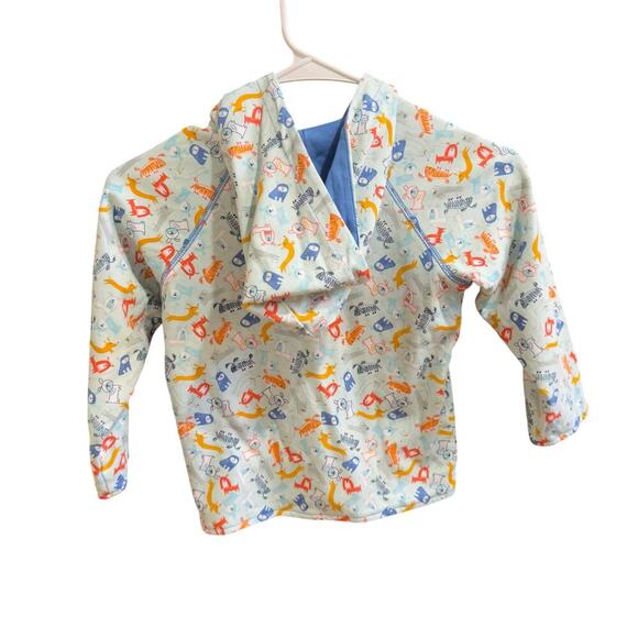 Zutano Unisex Reversible Blue/ Dogs Zip Up Jacket, EUC, Sz 4T (4C) - Picture 4 of 8